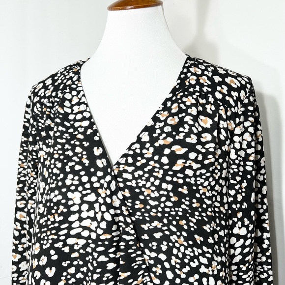 SOLD-Sanctuary Leopard Print Surplice Faux Wrap Blouse - Picture 6 of 10
